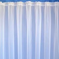 Dunelm Plain White Net Curtain with Lead Weighted Hem SOLD BY THE METRE (Drop 114cm (45"))