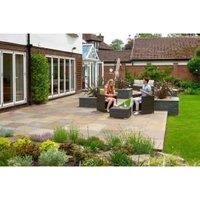 Marshalls Indian Sandstone Textured Buff Multi Circle Paving Kit - 6.34 m2 pack