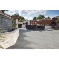 Marshalls Symphony Smooth Grey 595 x 595 x 20mm Porcelain Paving Slab  Pack of 64