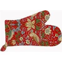 William Morris Strawberry Thief Red Single Oven Mitt