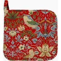 William Morris Strawberry Thief Red Quilted Pot Holder