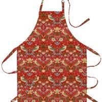 William Morris Strawberry Thief Red Acrylic Apron