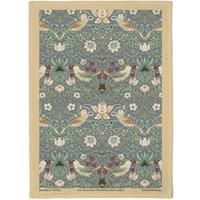 William Morris Strawberry Thief Blue Cotton Tea Towel