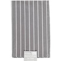 Le Chateau Woven Butcher's Stripe Tea Towel - Grey