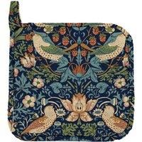 William Morris Strawberry Thief Navy Potholder Quilt
