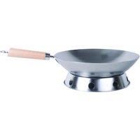 Dexam School of Wok 10" / 25cm Steel Wok Ring Stand Asian Chinese Oriental New