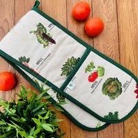 RHS Benary Vegetables Double Oven Gloves, Stone