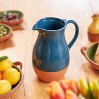 Dexam Sintra Glazed Terracotta Jug Ink Blue