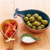 Dexam Sintra Set of 3 Glazed Terracotta Fish Tapas Dishes, White
