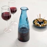Dexam Sintra Recycled Glass Carafe Ink Blue