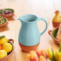 Dexam Sintra Glazed Terracotta Jug - Duck Egg, Blue