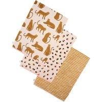 Scion Lionel Set of 3 Tea Towels Ginger