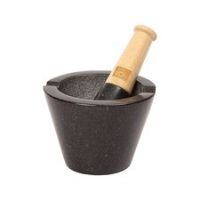 School of Wok by Dexam Granite Pestle and Mortar Black