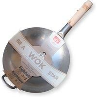 School of Wok 30cm Uncoated Carbon Steel Craft Wok