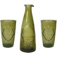 Dexam Sintra Recycled Glass Carafe with Set of 2 Tumblers