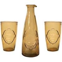 Dexam Sintra Recycled Glass Carafe with Set of 2 Tumblers