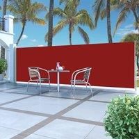 Patio Retractable Side Awning 160x500 cm Red