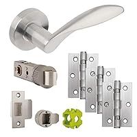 Jigtech JTB72200 Cresta Door Pack-Latch, Satin Chrome