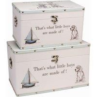 Petit Cheri Set of 2 Little Boys Storage Boxes