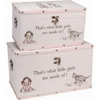 Petit Cheri Set of 2 Little Girls Storage Boxes