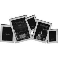 Impressions Modern Nickel Plated Multi 5 Photo Aperture Picture Frame