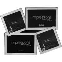Impressions Modern Nickel Plated Multi 4 Photo Aperture Picture Frame