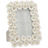 Impressions Resin Floral Daisy Design Picture Photo Frame Freestanding 4x6