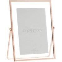 Floating Photo Frame Impressions Copper Finish 4" x 6"