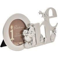Silver effect Frame Cutout Letters 3" x 3 - 'One'