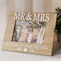 Photo Frame Mr & Mrs 7" x 5"