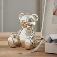 Silverplated Teddy Bear Money Box