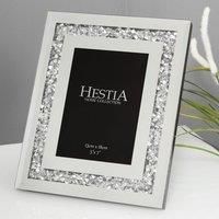 Hestia Mirror Glass with Crystal Edge Photo Frame 5" X 7"