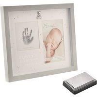 Juliana Bambino Baby /'Love You to Moon and Back/' Hand Print Grey Photo Picture Frame Unisex Ink Pad 4/'/' x 6/'/' Keepsake Gift, WBM-GFT01