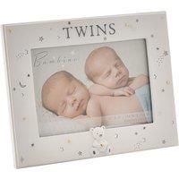 Bambino Twins Photo Frame With Raised Teddy Icon Resin Mould