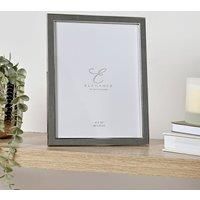 Nickel Plated Grey Faux Shagreen Frame 8'' x 10''