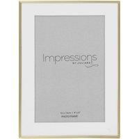 4" x 6" - Impressions Brushed Brass Finish Photo Frame