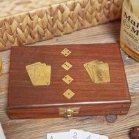 Wooden Games Set - Cards with Dice