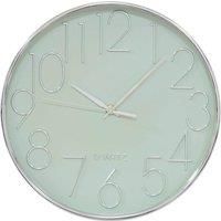 Hometime£ Silver & Sage Green Wall Clock with 3D Dial - 30cm