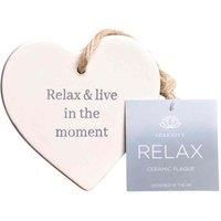 Serenity Small Handmade Ceramic Plaque - Relax