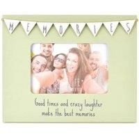 Memories Photo Frame Wooden Bunting Love Life 6" X 4" Photo Frame Gift Idea LL427MEM