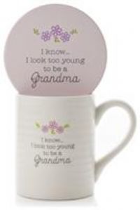 Widdop Young Looking Grandma Gift Set Mug & Coaster in A Gift Box Love Life Range Gifts LL441