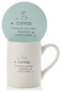 Love Life Mug & Coaster Set - Monday Coffee