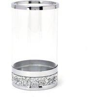 Hestia Glass Candle Holder With Diamante Base