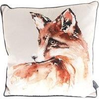 Meg Hawkins Fox Design Beige Cushion 40cm Square
