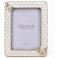 Hestia Honey Bee Honeycomb Design Photo Frame for 5" x 7" Photo