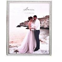 Amore Juliana Photo Frame Sparkle Border Silver Plated & Glass - 8”x10”  Wedding