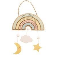 Petit Cheri Rainbow Hanging Plaque Sign Sweet Dreams