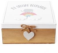 Baby MDF Rainbow Memory Keepsake Box - /'My Special Keepsakes/'