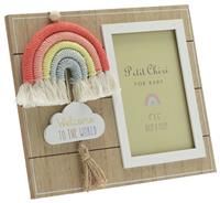MDF Photo Frame with Macrame Rainbow 4" x 6"