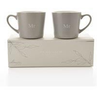 Amore Set Of 2 Grey Mugs - Mr & Mr